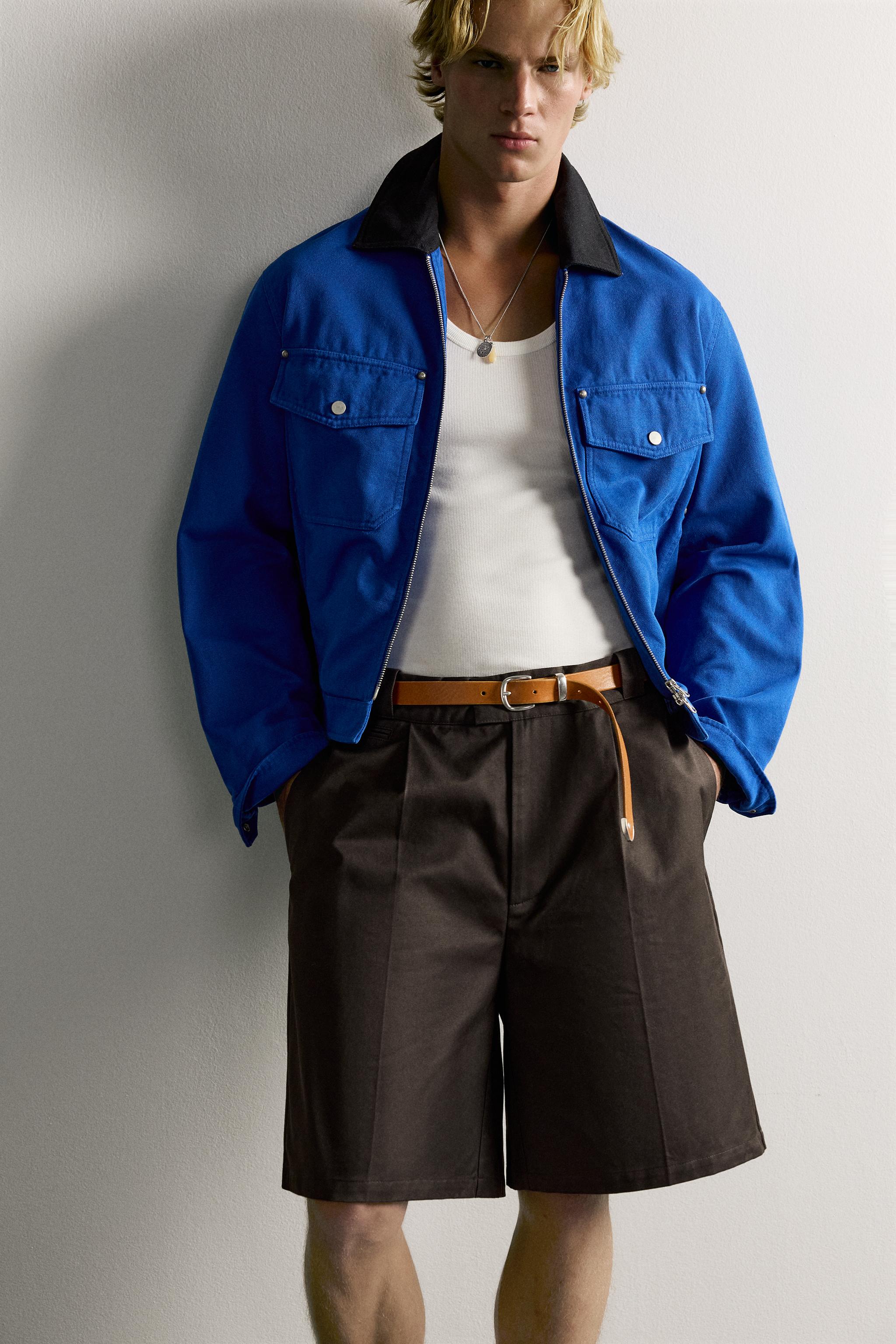RELAXED FIT PLEATED SHORTS